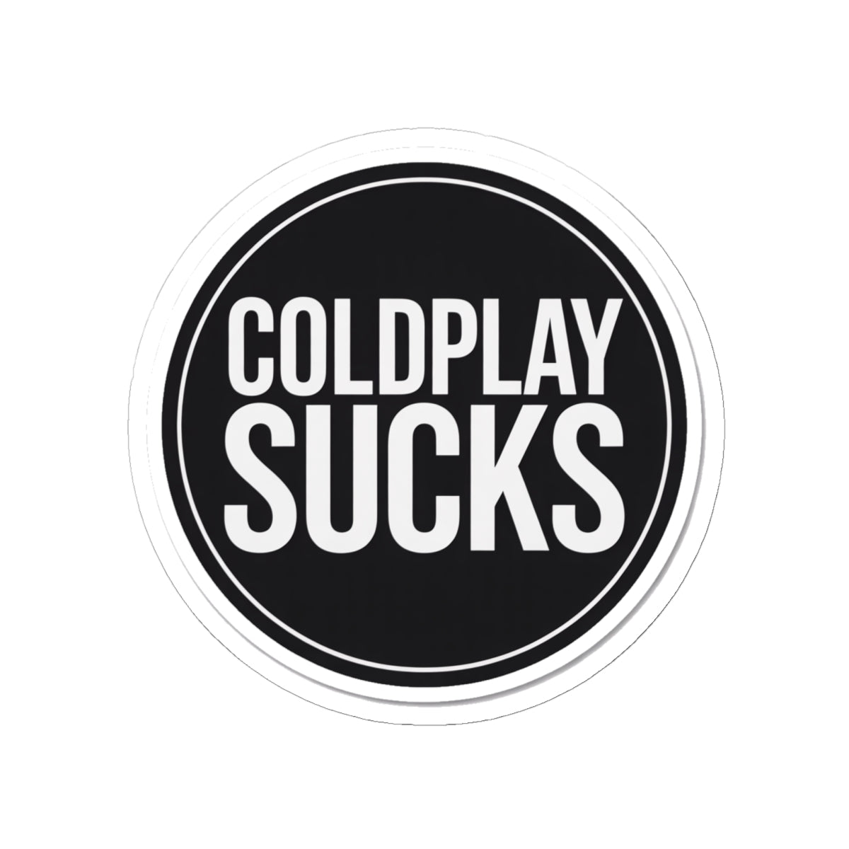Coldplay Sucks Wordmark Sticker