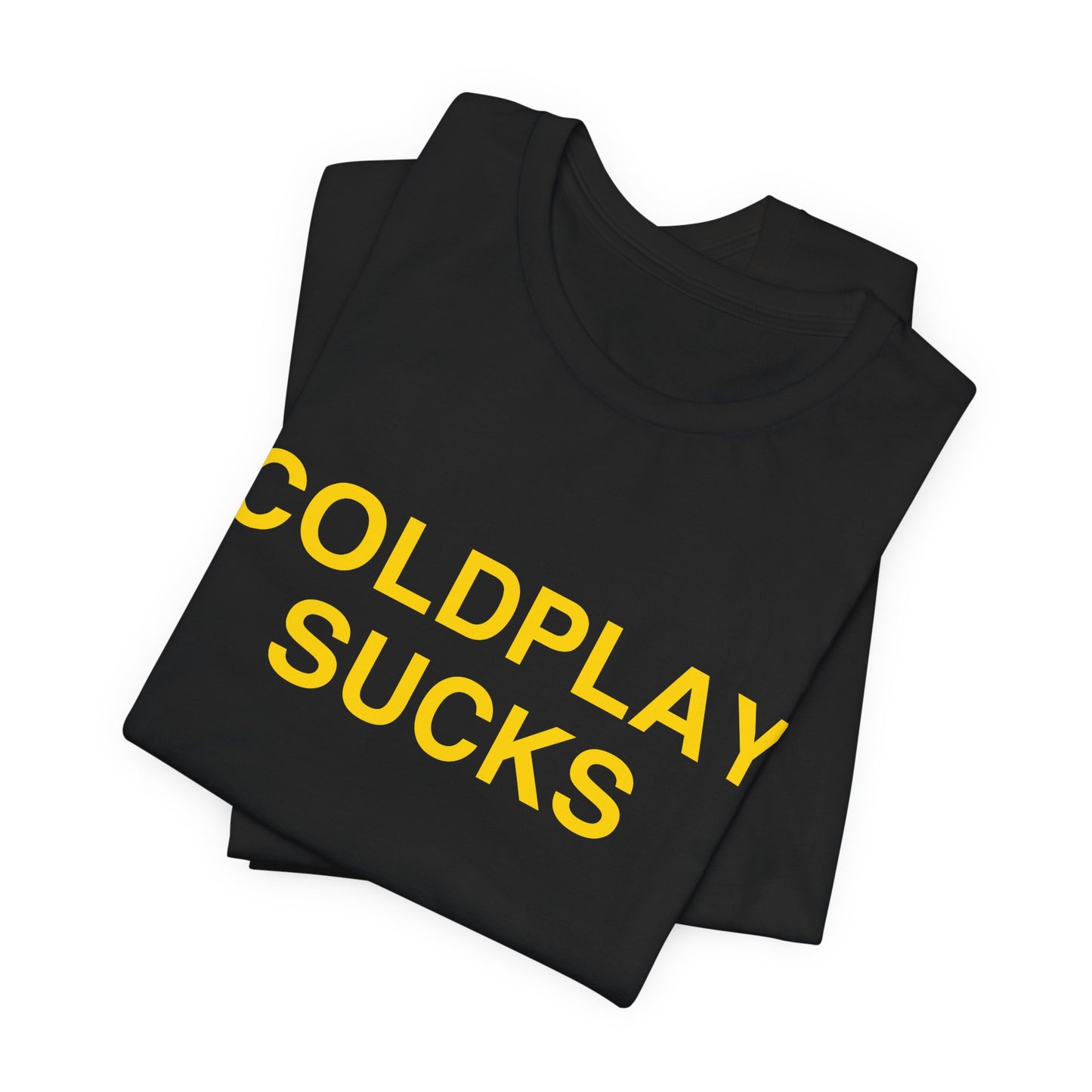 COLDPLAY SUCKS Tee — Yellow Print