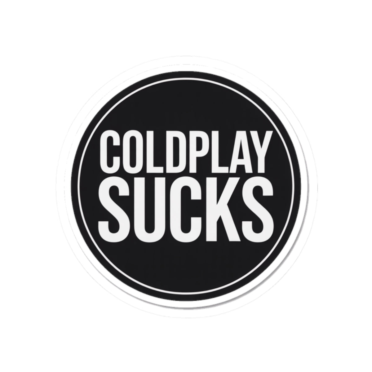 Coldplay Sucks Wordmark Sticker