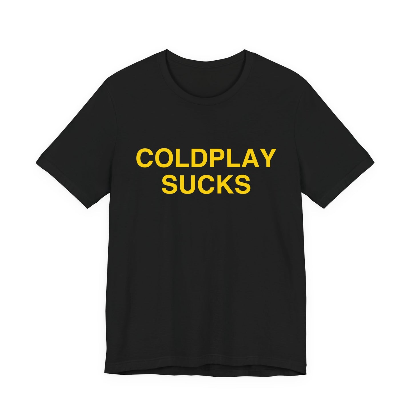 COLDPLAY SUCKS Tee — Yellow Print