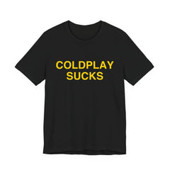 COLDPLAY SUCKS Tee — Yellow Print