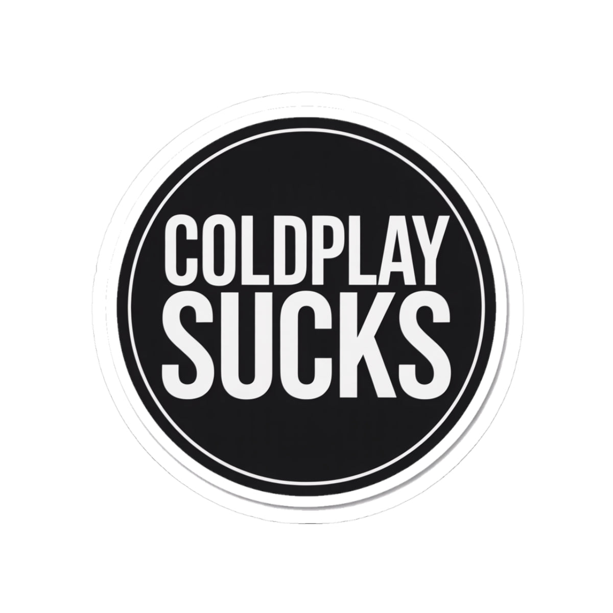 Coldplay Sucks Wordmark Sticker