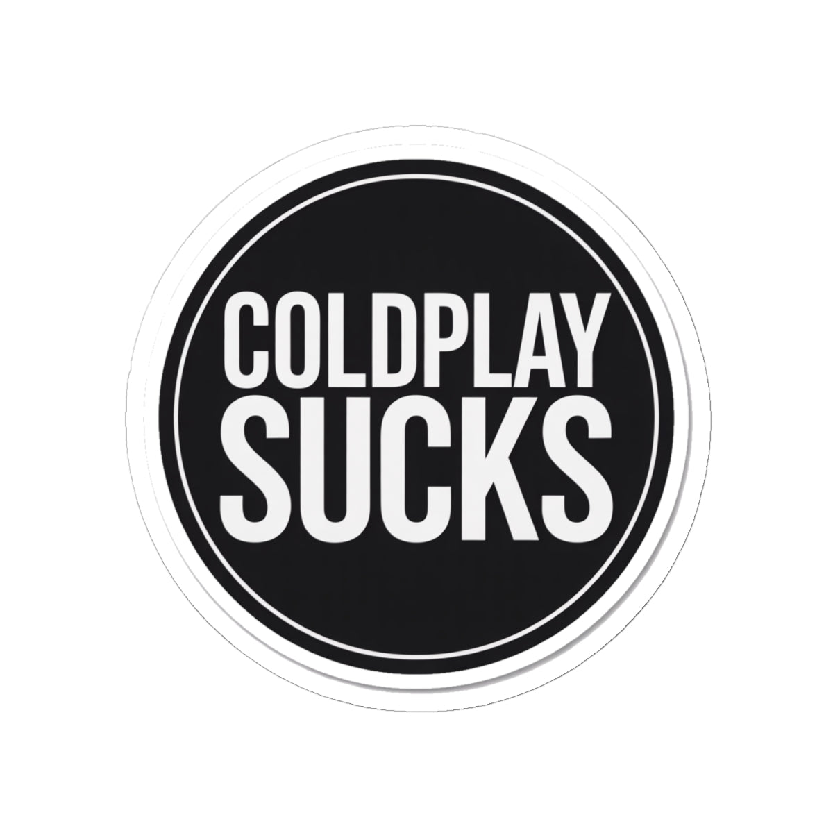 Coldplay Sucks Wordmark Sticker